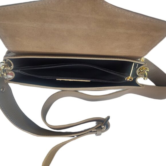 Charlie Leather "Zilvia" Small Olive Green Suede Textured Leather Bag - NWT - Picture 6 of 14